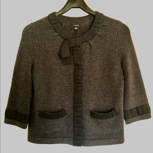 Black wool knit jacket from Ann Taylor